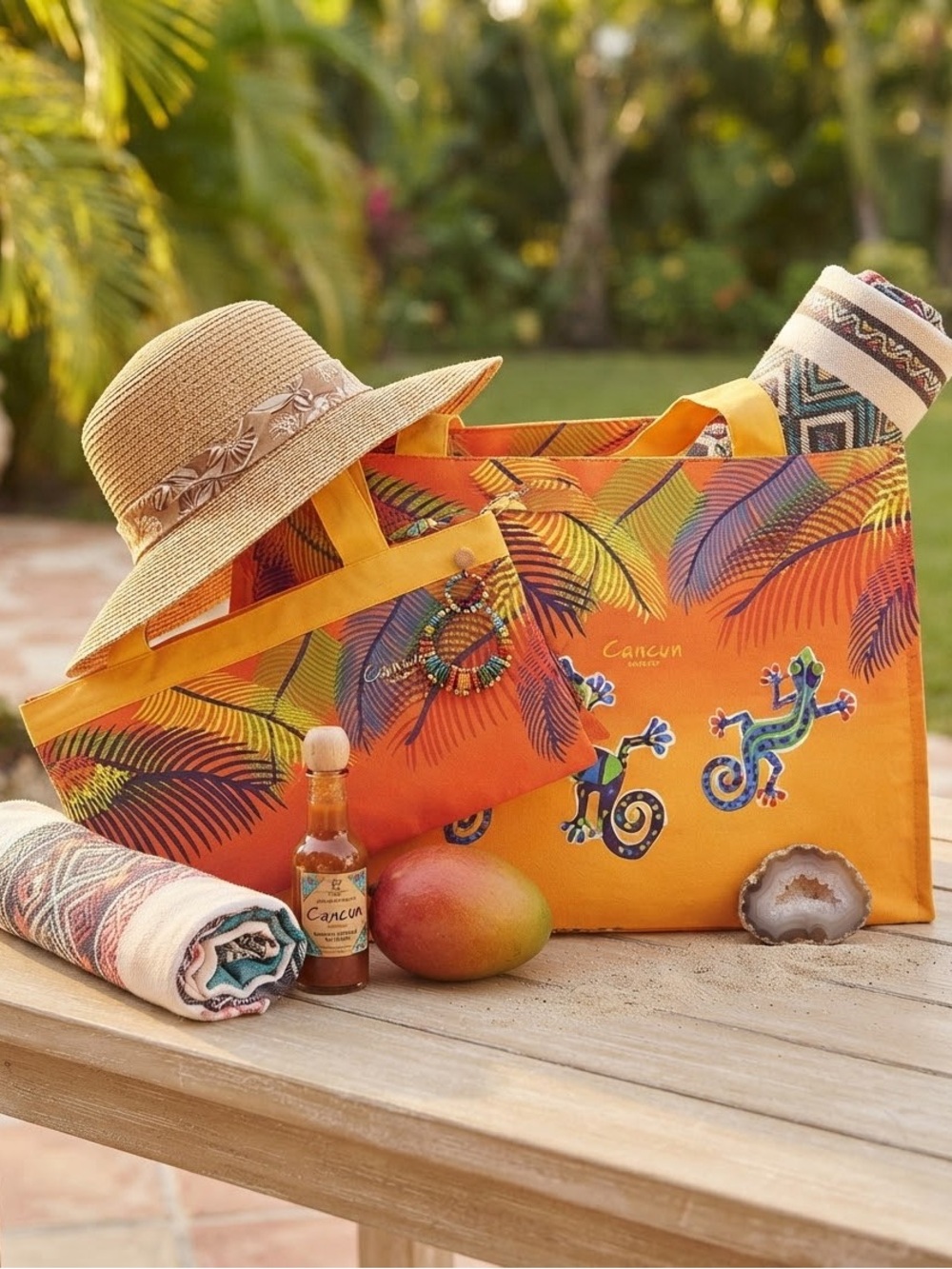 Cancun Tropical Tote Bags